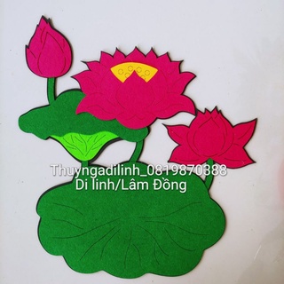 Khóm hoa sen vải nỉ 40x43cm mầm non