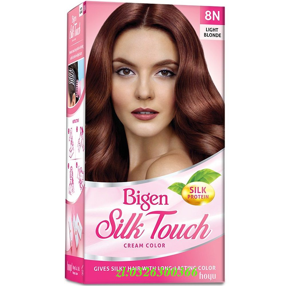 Thuốc Nhuộm Tóc Bigen 8N Vàng Nhạt Silk Touch Cream Color Bst,  Chính Hãng.