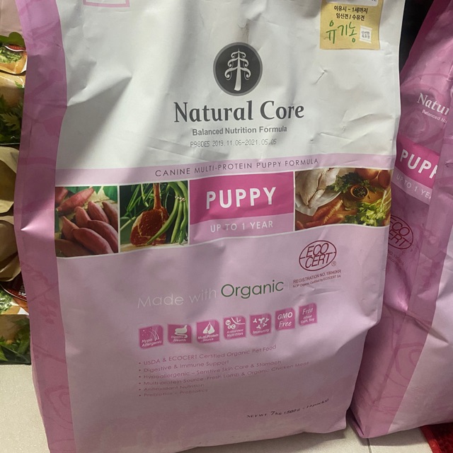 7kg Natural core Puppy thức ăn nhập khẩu Hà quốc dành cho chó con