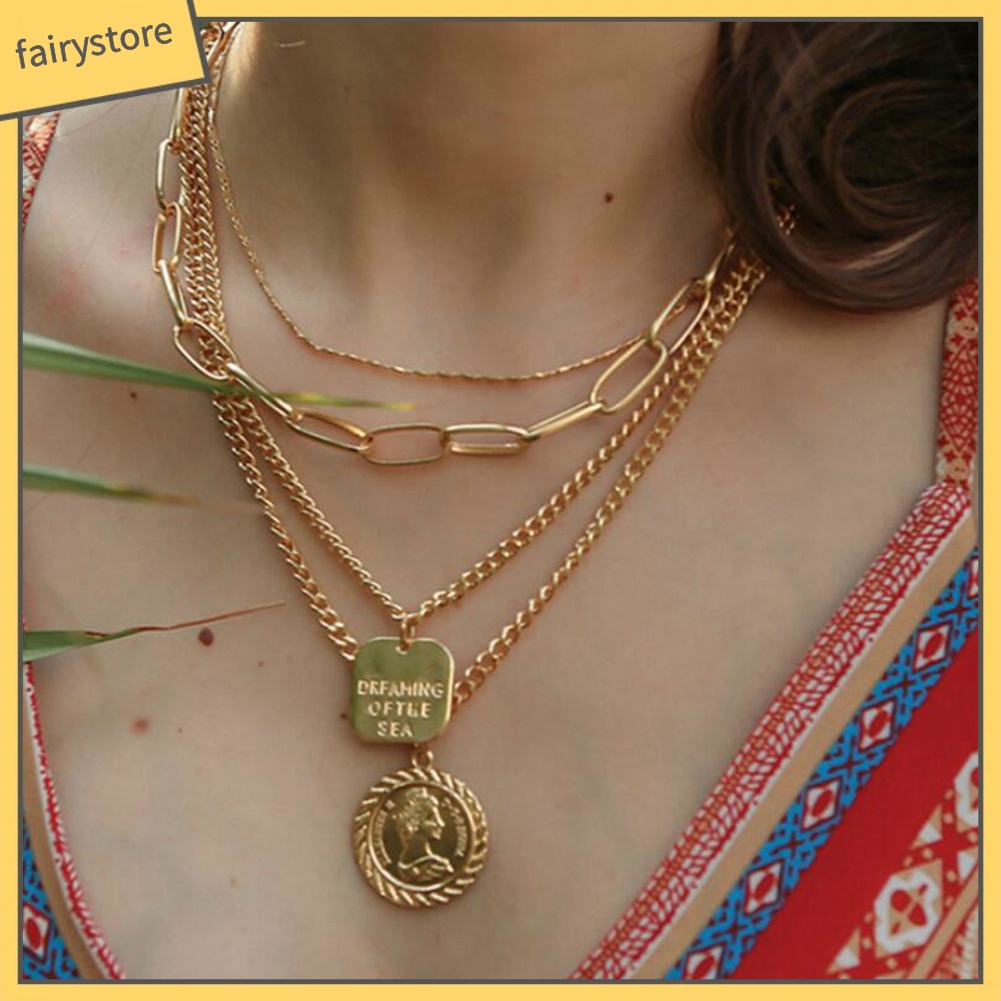 Dây chuyền nhiều tầng phong cách vintage xinh xắn