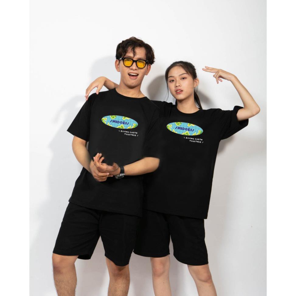 Áo thun nữ nam form rộng tay lỡ Phông Unisex 100% Cotton Chính Hãng Trái Đất Local Brand Mi Midori