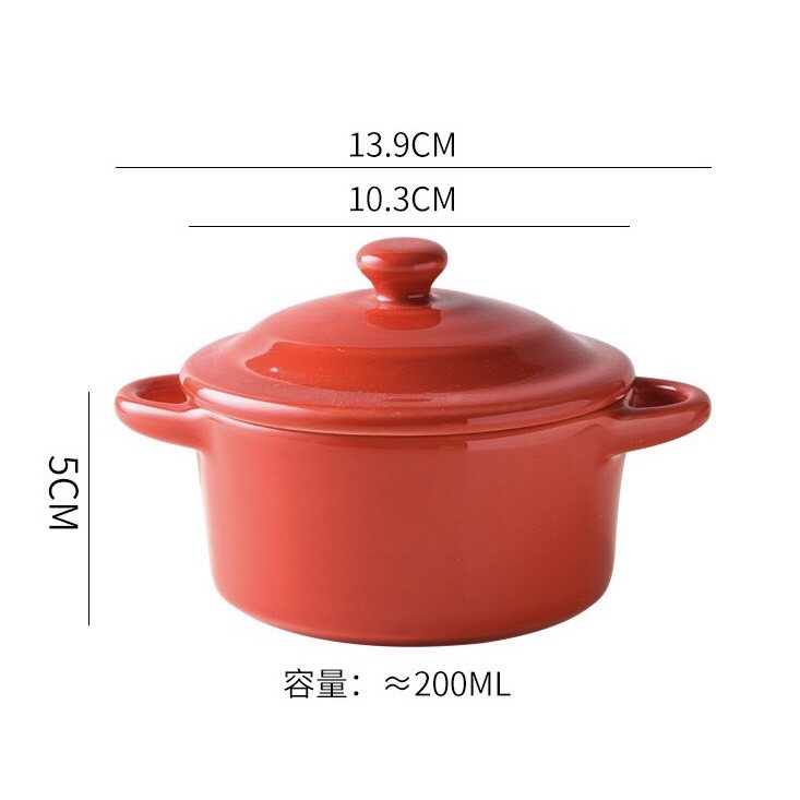 Tô sứ mini có nắp đựng đồ ăn dặm chưng yến, ăn súp 7 màu
