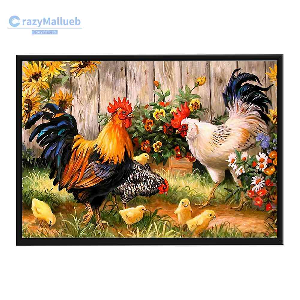 Bộ Tranh Thêu Chữ Thập Tự Làm Hình Gà Con 11CT