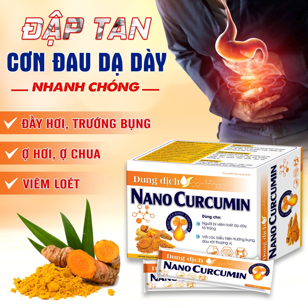 Tinh Chất Nghệ Nano Curcumin Vạn Tam Giúp Giảm Acid Dịch Vị Hết Trào Ngược Ợ Chua Và Ngăn Ngừa Viêm Loét Dạ Dày Tá Tràng