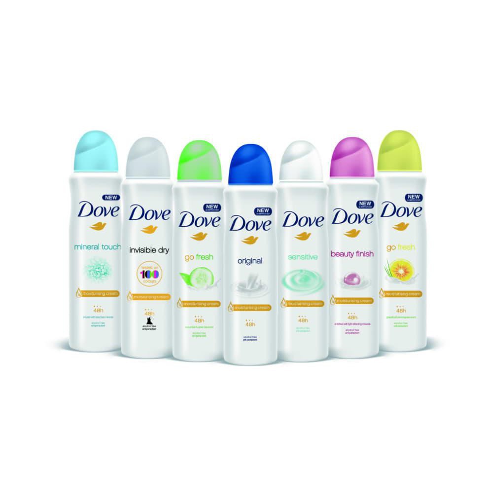 Xịt Khử Mùi Dưỡng Da Dove 48H UK 150ml