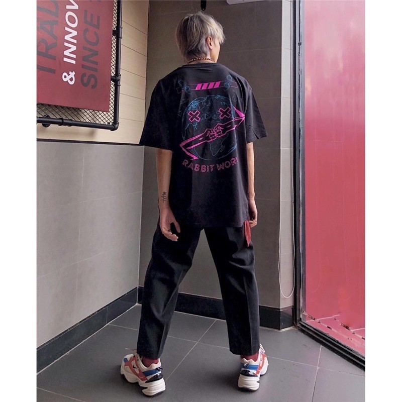 Áo thun unisex from rộng cổ tròn tay lỡ ferrsize 38-70kg - Rabbit World | BigBuy360 - bigbuy360.vn