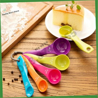 Bộ 5 chiếc thìa đong nhựa đủ màu