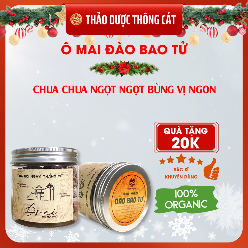 Ô mai xí muội đào bao tử chuẩn vị chua ngọt, không hạt cải thiện làn da, tốt cho sức khỏe - Thông Cát HCM