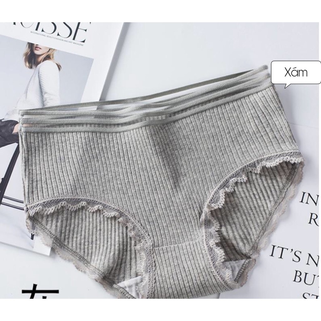 Quần Lót Cotton Cạp Lưới Cao Cấp, quần lót cotton tăm tre viền lưới nâng mông mẫu mới sexy M03 | WebRaoVat - webraovat.net.vn
