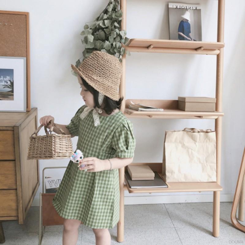 Váy cotton kẻ sọc thiết kế xinh xắn dễ thương cho bé gái