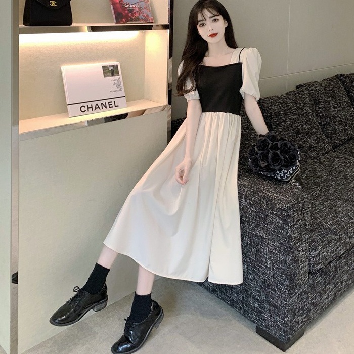 Đầm Dài Qua Gối Tay Ngắn Thời Trang Trẻ Trung