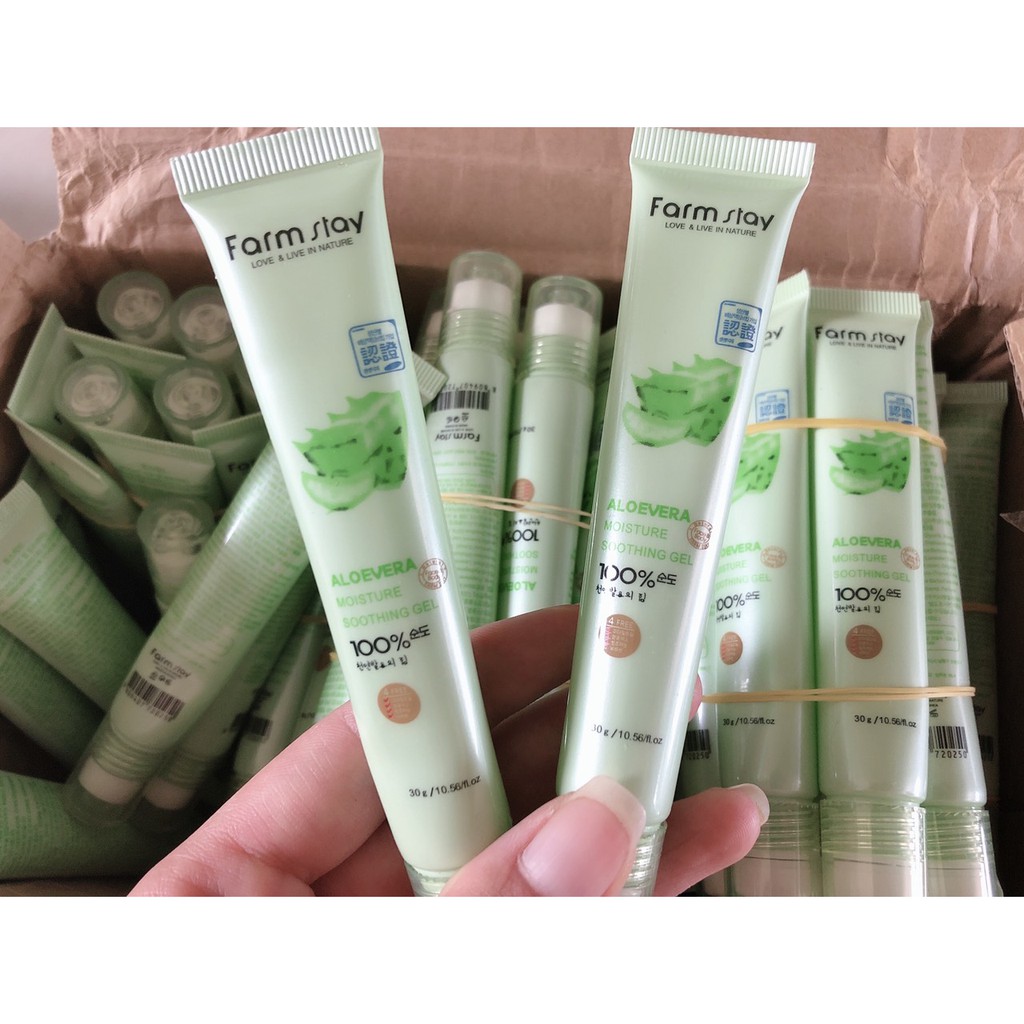 Lăn mắt lô hội,Tuýp gel lô hội lăn giảm thâm quầng mắt nha đam Aloe Vera100 %