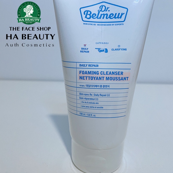 Sữa rửa mặt dịu nhẹ an toàn da nhạy cảm The Face Shop Dr Belmeur Daily Repair Foaming Cleanser 150ml sạch sâu ngừa mụn