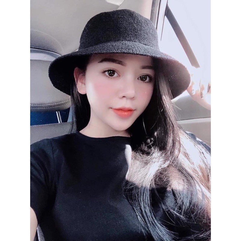 Mũ cói, nón cói mềm chữ M đi nắng phong cách Hàn Quốc