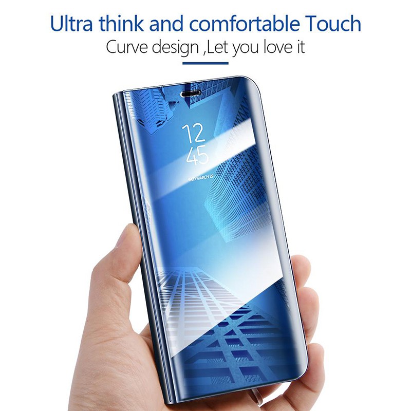Bao da nắp gập tráng gương thông minh cho Samsung Galaxy J7 2015 / J5 / J7 2016