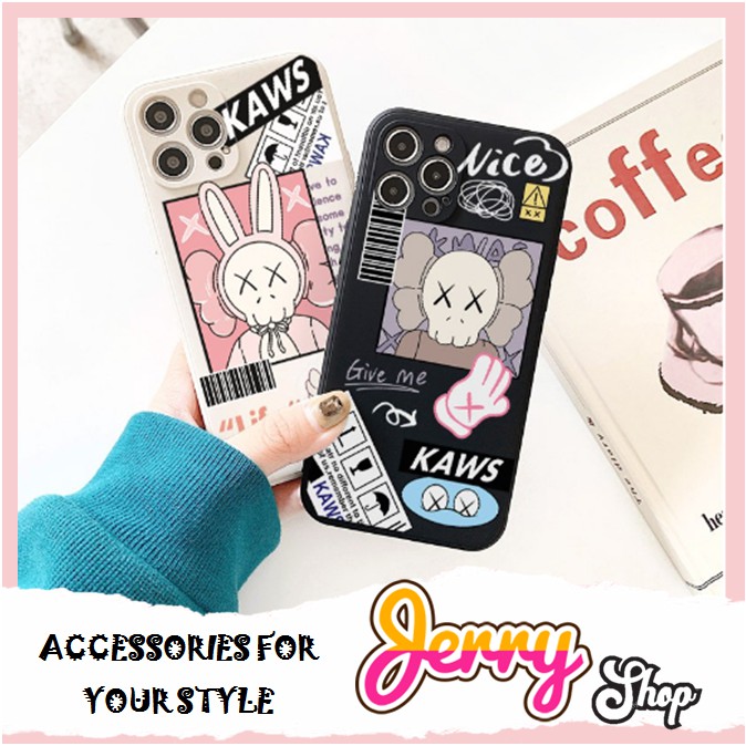 Ốp lưng iphone Kaws nice cạnh vuông 6/6plus/6s/6splus/7/7plus/8/8plus/x/xr/xs/11/12/pro/max/plus/promax - Jerry Shop