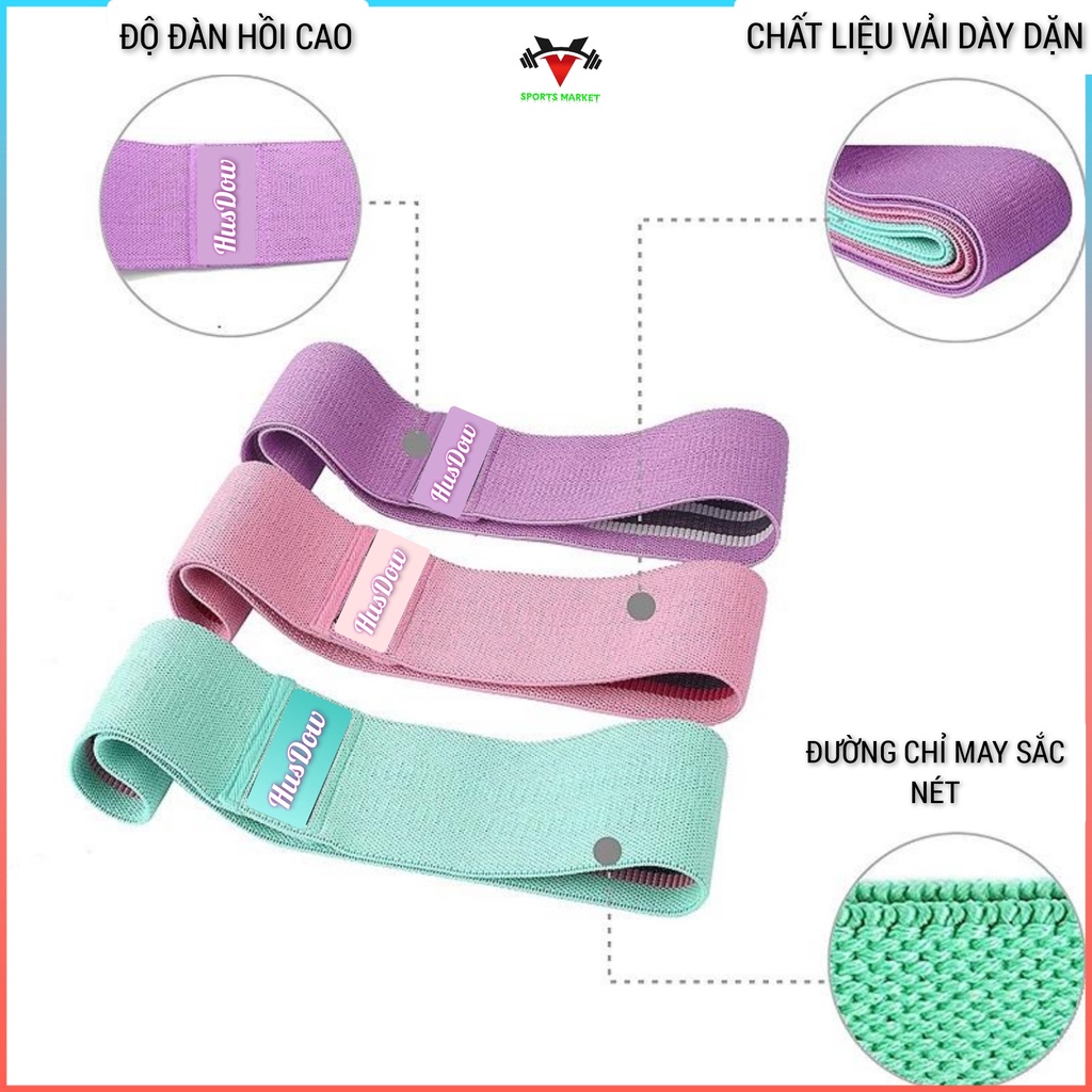 Dây Kháng Lực, Cao cấp dành cho nam nữ ,Dây Kháng Lực miniband, Gym, Yoga Thể Thao Tại Nhà [Vải Polyester]