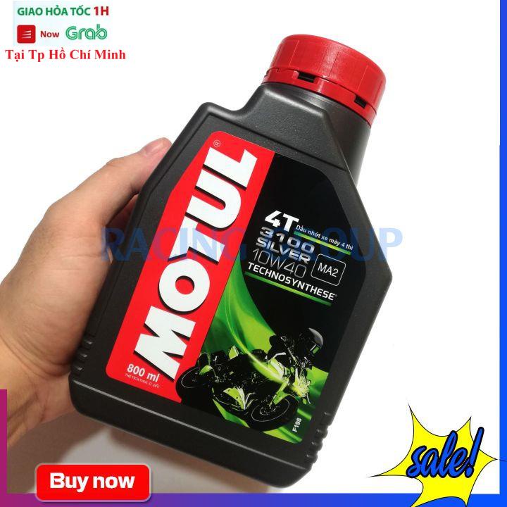 Nhớt Máy Chính Hãng Motul 3100 Sliver 4T 10W40 0.8L - Nhớt Pháp Cao Cấp Dành Cho Xe Số Côn Tay