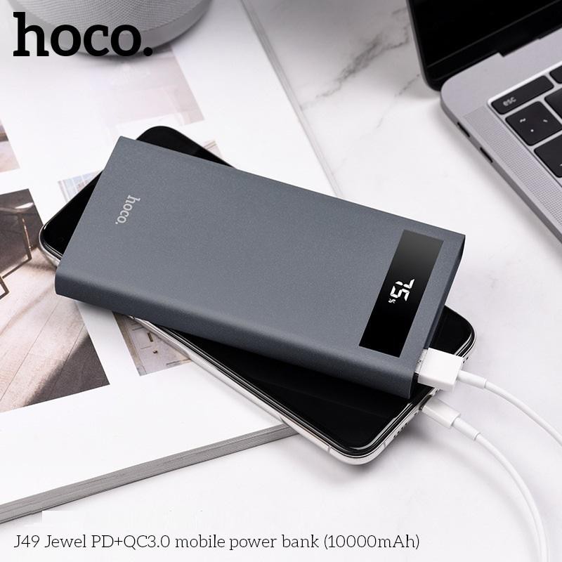 Pin sạc dự phòng Hoco J49 Jewel 10000mAh lõi polymer, sạc nhanh QC 3.0, sạc PD (Màu ngẫu nhiên)