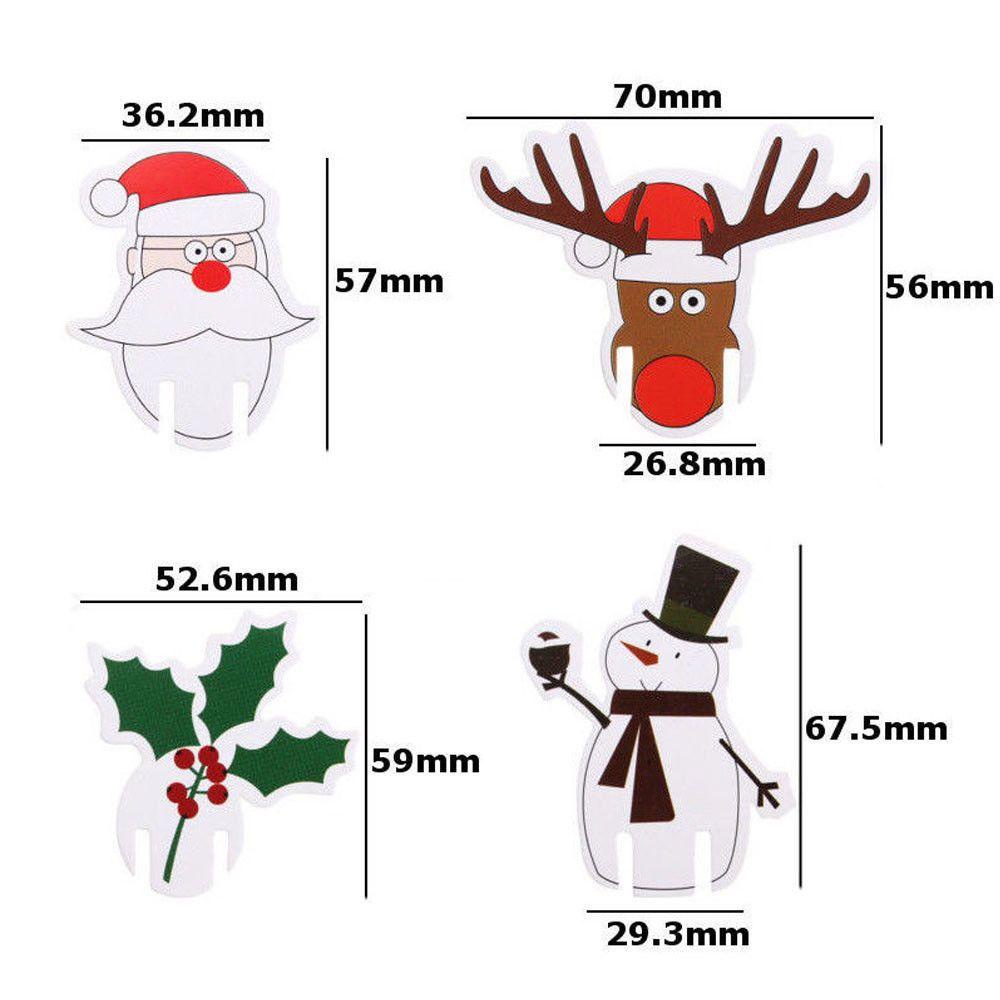 Set 20 Mũ Ông Già Noel Trang Trí Chai Rượu Vang Kính