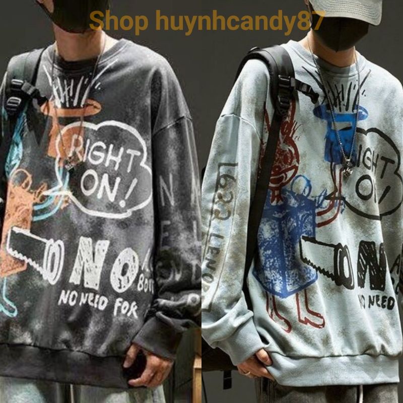 Áo Sweater Nỉ Bông unisex nam nữ thời trang Thu Đông Ulzzang form rộng,áo khoác nỉ