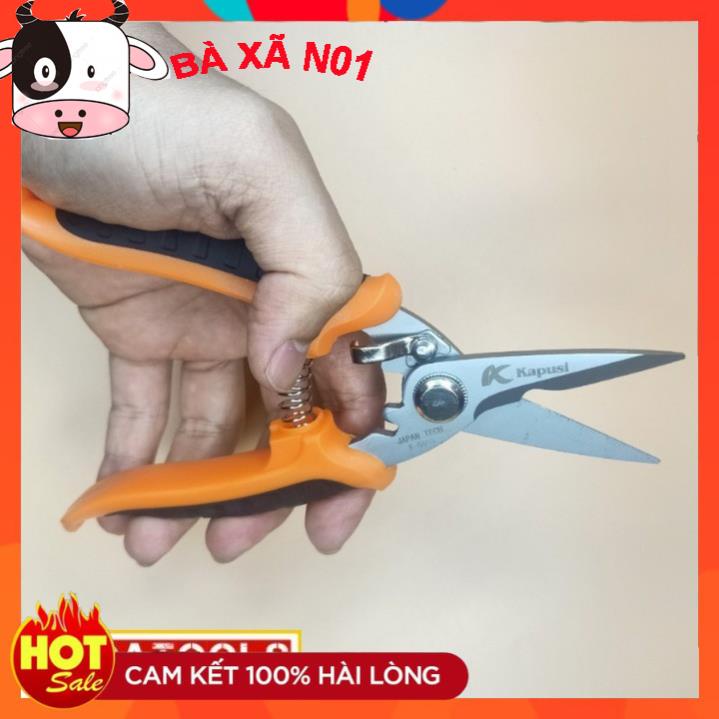 Combo 2 kéo cắt tỉa cành cây kapusi thép sk5 chiều dài 18 và 21cm