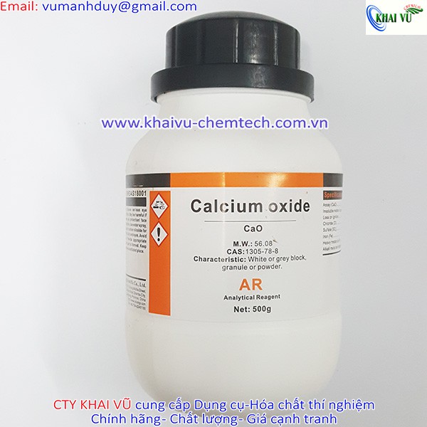 Calcium oxide CAS 1305-78-8 CaO lọ 500g canxi oxit TINH KHIẾT