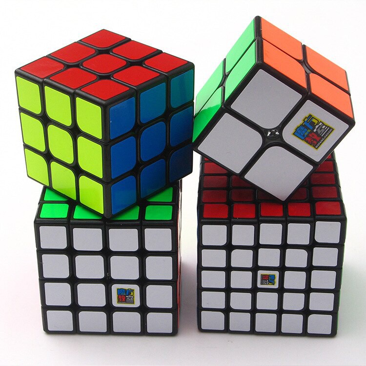 Combo 4 Rubik Moyu Sticker Cao Cấp 2x2, 3x3, 4x4, 5x5 - Rubik Quay Trơn, Mượt - Bẻ Góc Cực Tốt