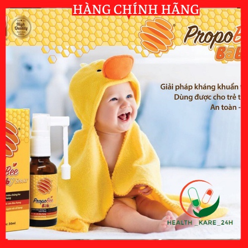 Xịt họng keo ong giảm ho,giảm ngứa họng,giảm đau rát họng nhiệt miệng PropoBee Baby Dược khoa cho trẻ từ 6 tháng tuổi
