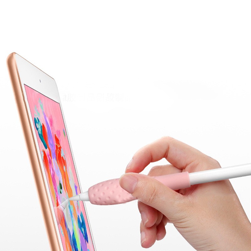 Vỏ bọc bút cảm ứng bằng silicone cho Apple Pencil 1 và Pencil 2 Case Grip Holder, Vỏ bao ốp silicon