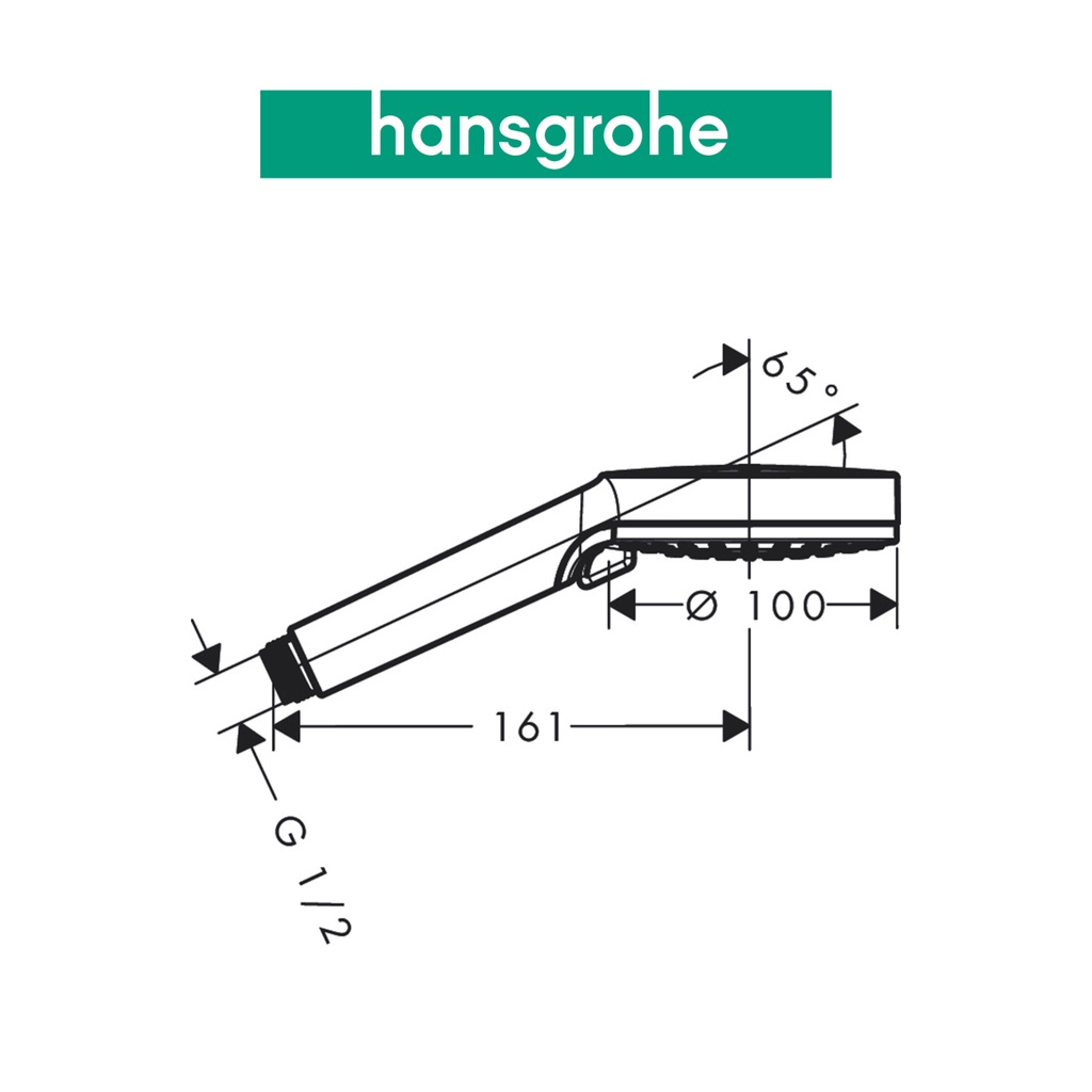 Vòi Hoa Sen Hansgrohe Với 2 Chế Độ Phun Mưa Bảo Hành 5 Năm, Tay sen hansgrohe Vernis Blend 100 Vario 26270