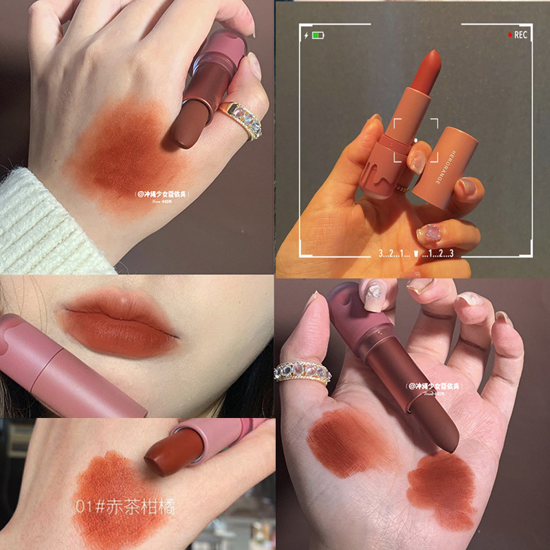 (Hàng mới về) Son Kem Lì Herorange Lip Glaze Siêu Xinh Chất Mềm Và Mịn Môi
