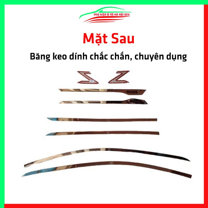 Bộ nẹp viền chân kính cong kính Mitsubishi Xpander 2018-2023 Inox sáng bóng chuẩn form xe