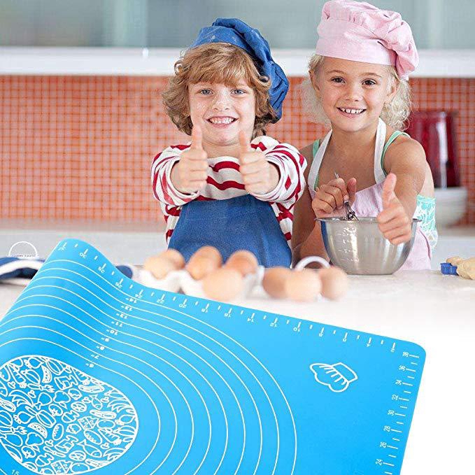 Thảm silicon cán bột làm bánh chống dính có thước đo kích thước 40*30cm