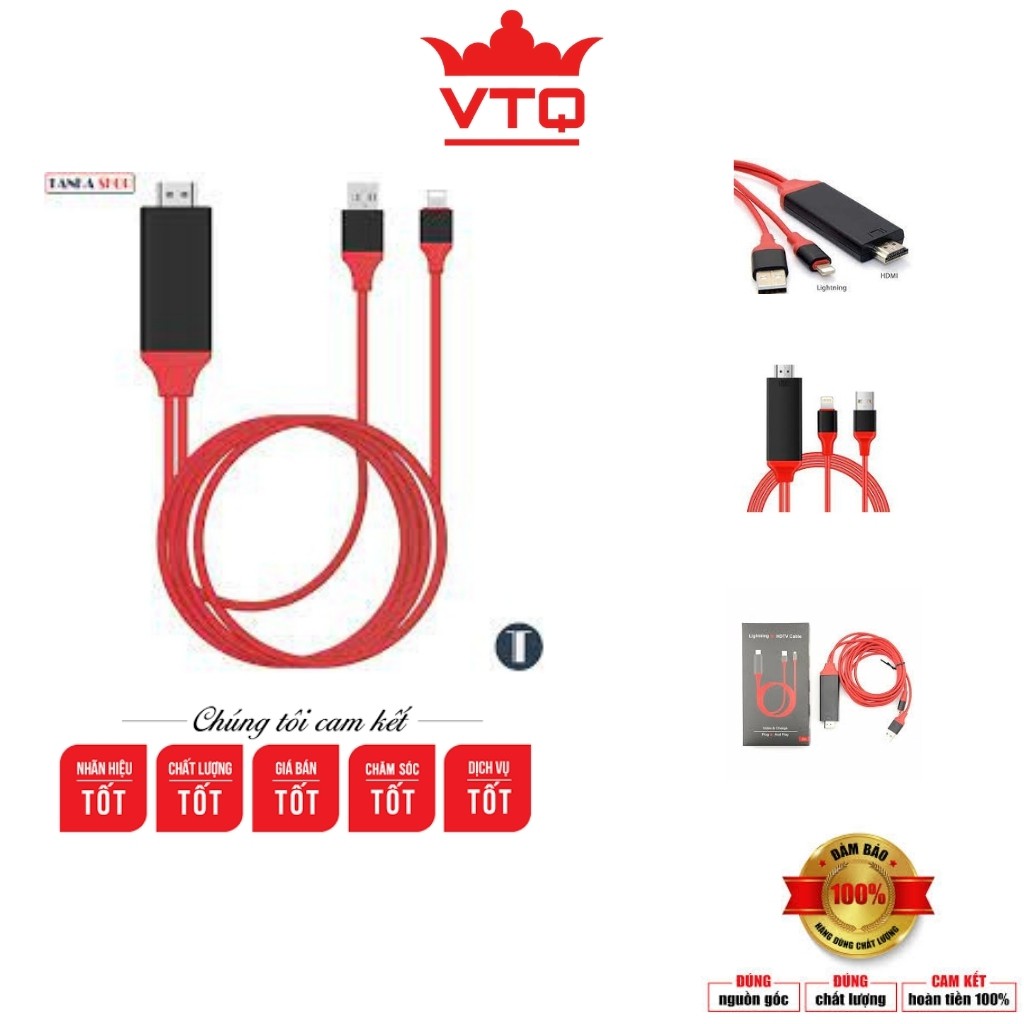Cáp LIGHTNING RA HDMI HDMI Iphone Kết Nối Điện Thoại Ra TiVi Chất Lượng HD