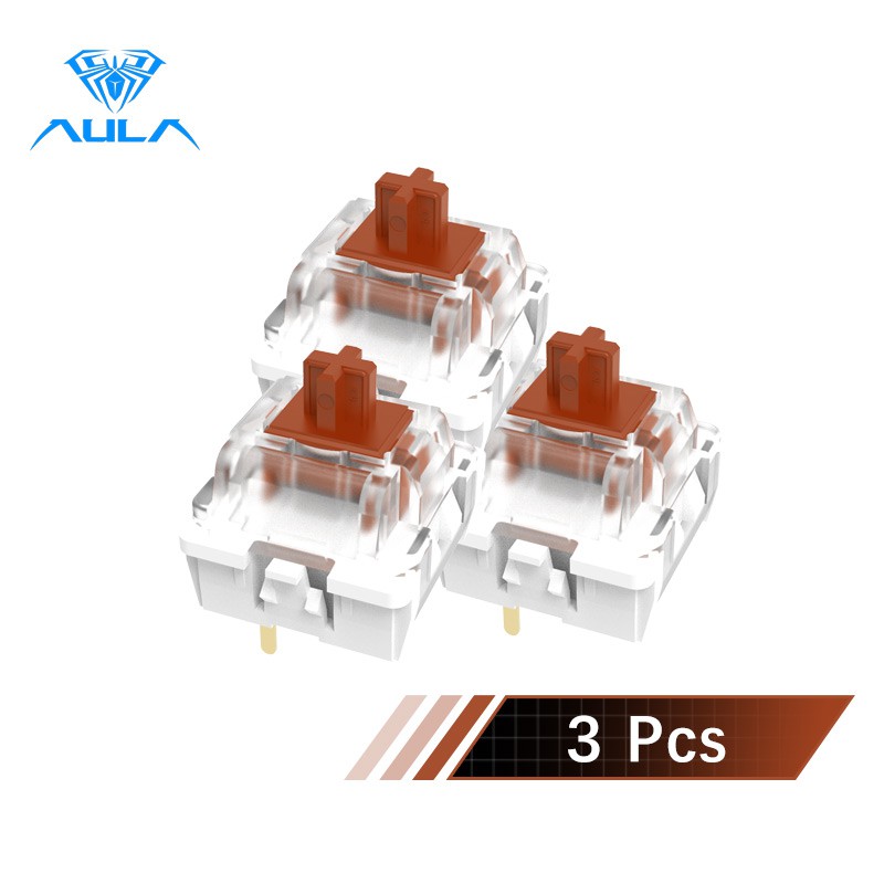 AULA Blue Cơ Chuyển Đổi Brown Cơ Chuyển Đổi 3 Pin 15mm Chuyển Đổi Phụ Tùng Bàn Phím Cơ Khí