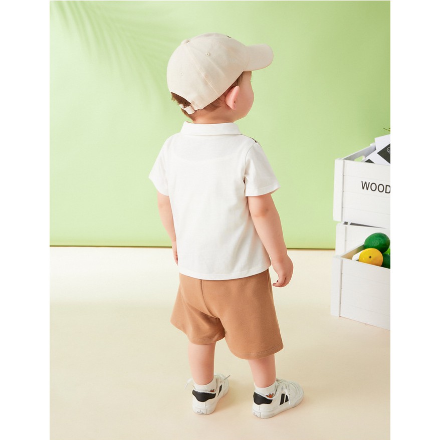 Bộ công tử bé trai Mario Store bộ cotton cộc tay cho bé cổ thắt nơ hàng xuất khẩu