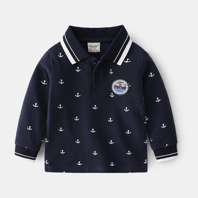 áo POLO dài tay họa tiết cánh buồm cho bé siêu yêu 2021