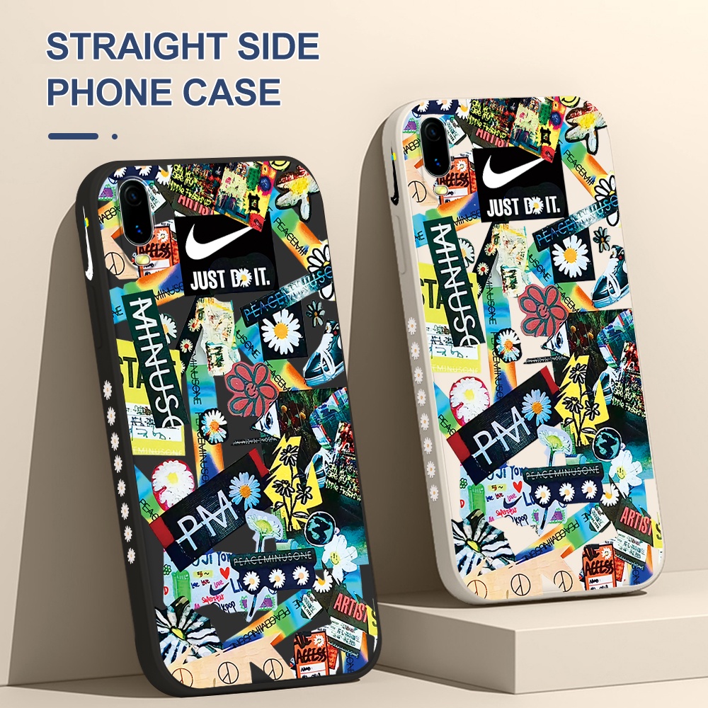 Ốp Điện Thoại Mềm Họa Tiết Hoa Cúc Phong Cách Graffiti Cho iPhone 11 12 13 Pro Max 12 13 #K064