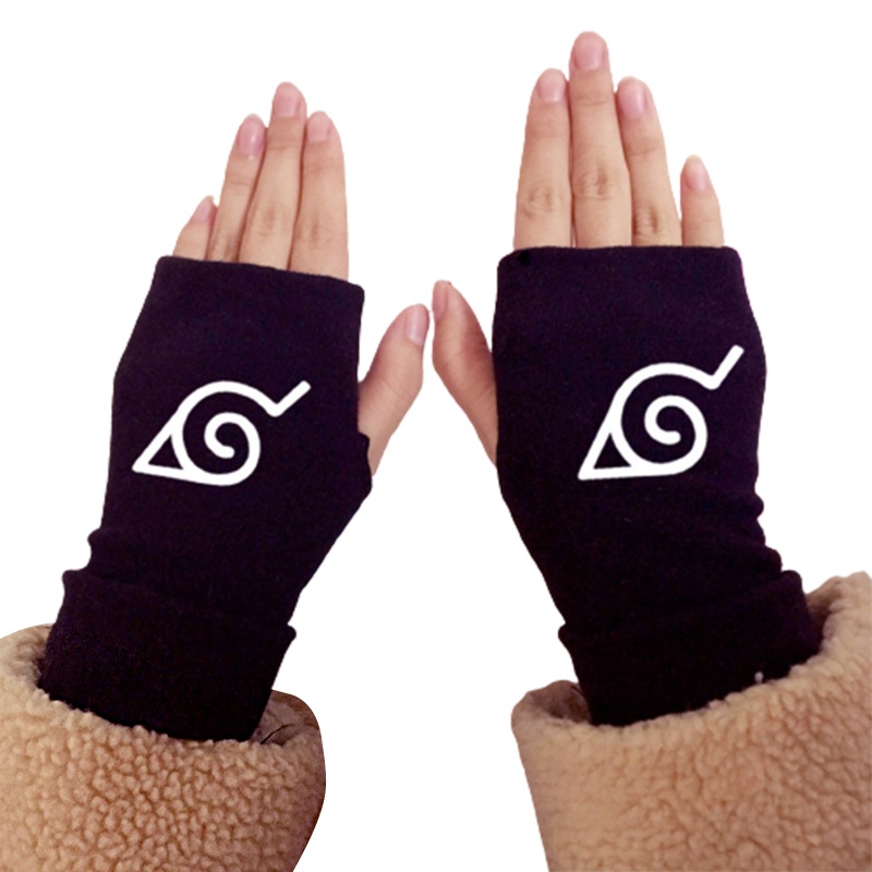 Găng tay chống nắng giữ ấm in họa tiết phong cách anime thời trang cho nữ