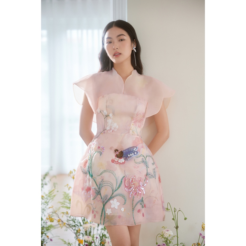 Đầm cánh tiên thêu nổi LILA DRESS