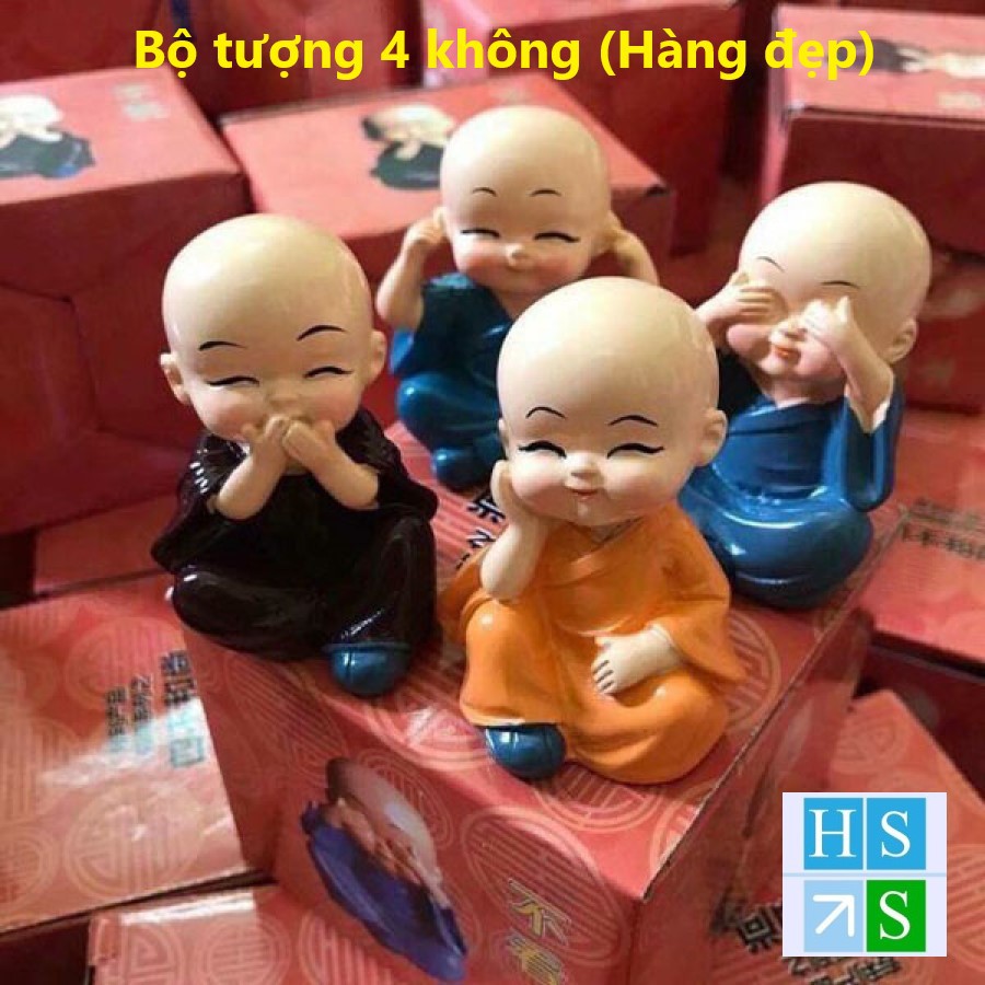 Bộ tượng 4 không 4 chú Tiểu (Hàng đẹp có hộp)