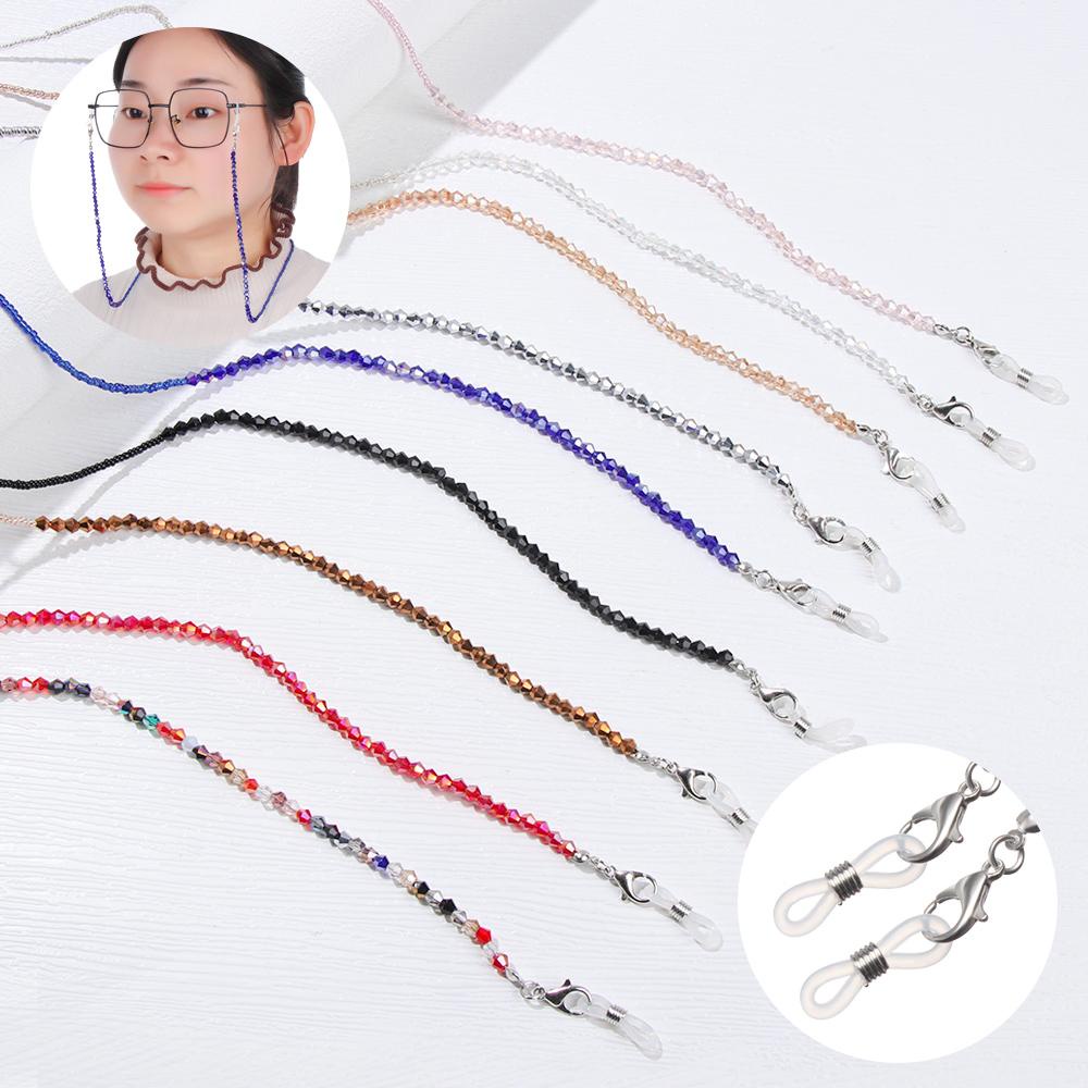MOILYVN Dây Đeo Mắt Kính Chống Thất Lạc Đính Pha Lê Thời Trang