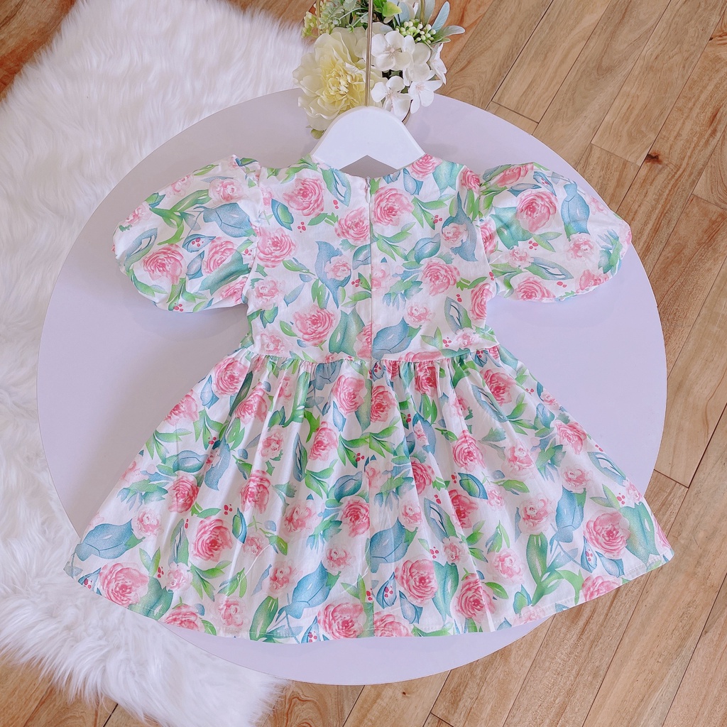 Váy Bé Gái 8-40kg💕𝑭𝑹𝑬𝑬𝑺𝑯𝑰𝑷 💕 NHƯ Ý HOUSE'- hoa hồng xanhg