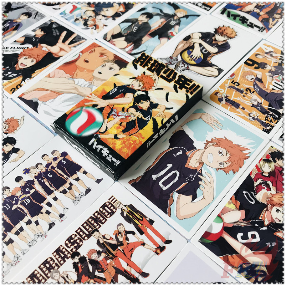 Hộp 30 Cái/ Hộp ✪ Haikyuu!! - Thẻ Hình Anime ✪ Bưu Thiếp Mini Kích Thước 5.5cm*8.8cm Dùng Làm Quà Tặng