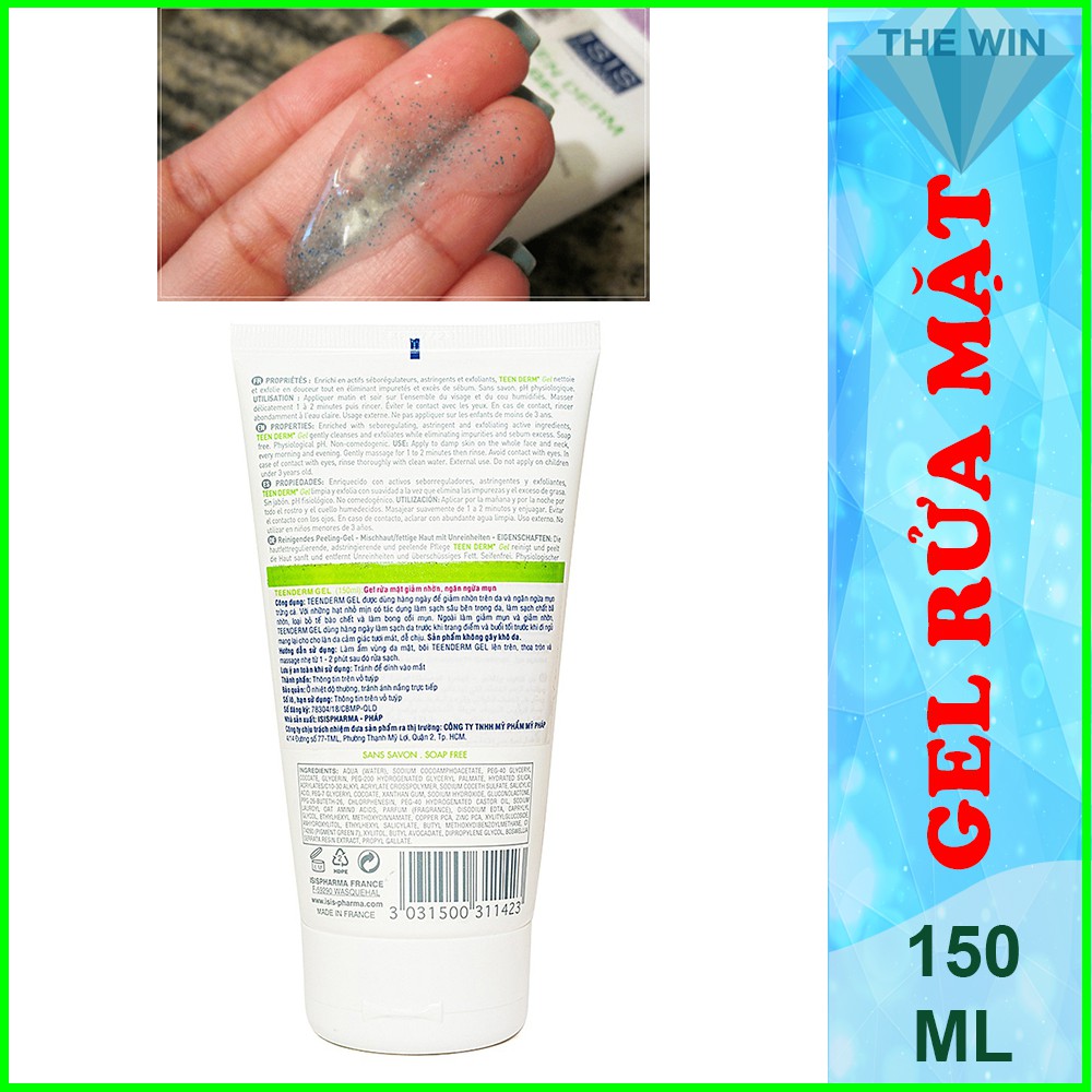 [CHÍNH HÃNG] [ GIÁ SỈ] TEEN DERM GEL ISIS PHARMA - Gel rửa mặt, giảm nhờn, ngừa mụn Date 2027 | BigBuy360 - bigbuy360.vn