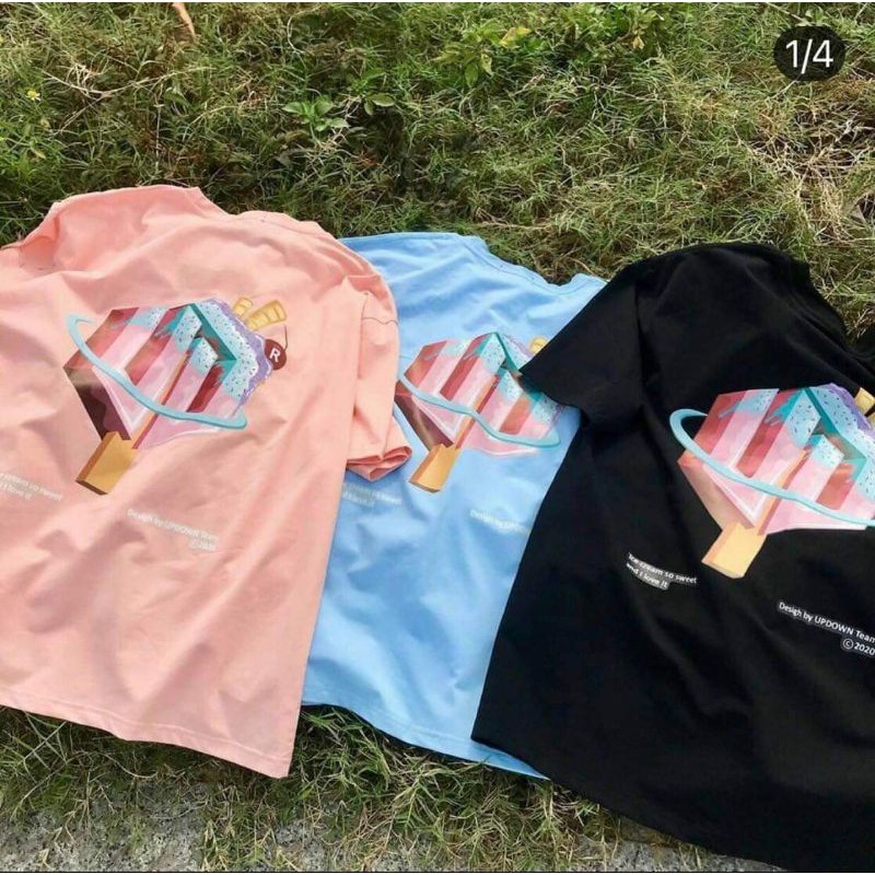 💥Áo thun unisex tay lỡ 💥3 màu Updown💚