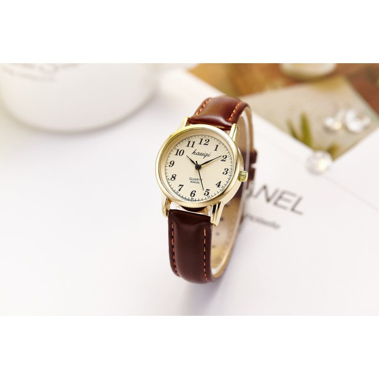 Đồng hồ nam nữ Kasiqi dây da thời trang SP684 (Nhiều màu)