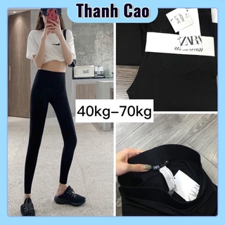 Quần legging za ra cạp cao tôn dáng