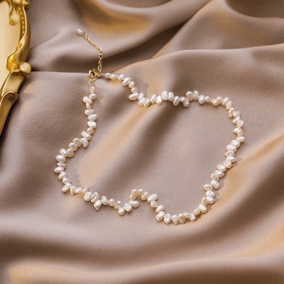 Vòng Cổ Choker Ngọc Trai Hạt Thô 5ly Thời Trang Cho Nàng - Ngọc Trai Trường Thịnh